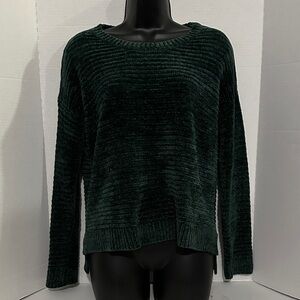 Pink Rose Women's Dark Green chenille Sweater small